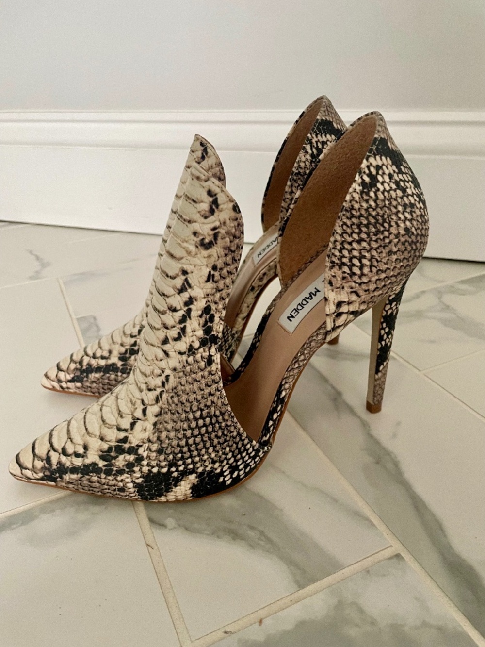 Steve Madden Shoes | Steve Madden Dolly Pump Sz 7.5m Women D'orsay Snakeskin
